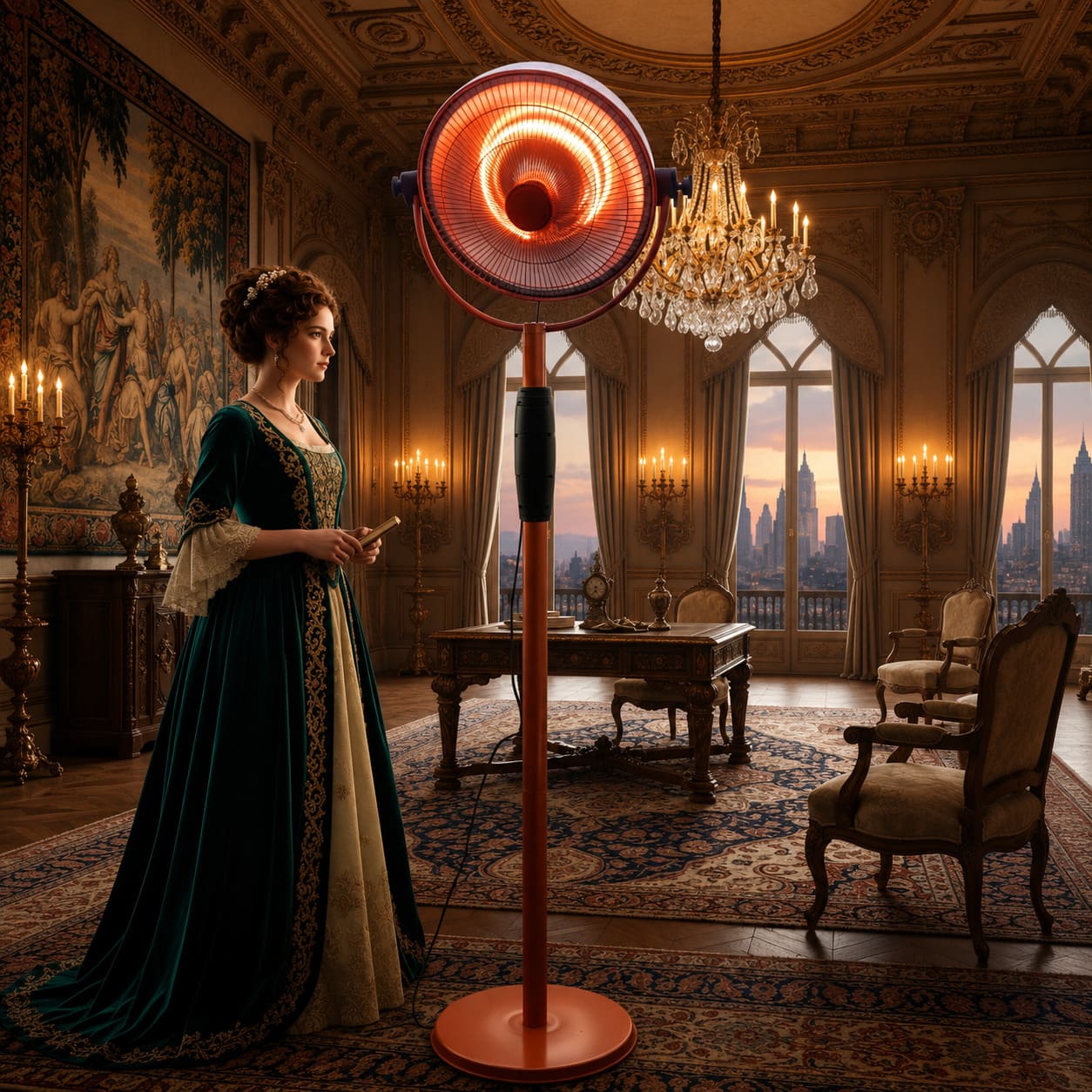 Swing electric heater